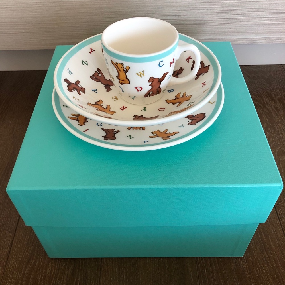 NEW Tiffany & Co. ABC Baby Bear 3 Piece Set